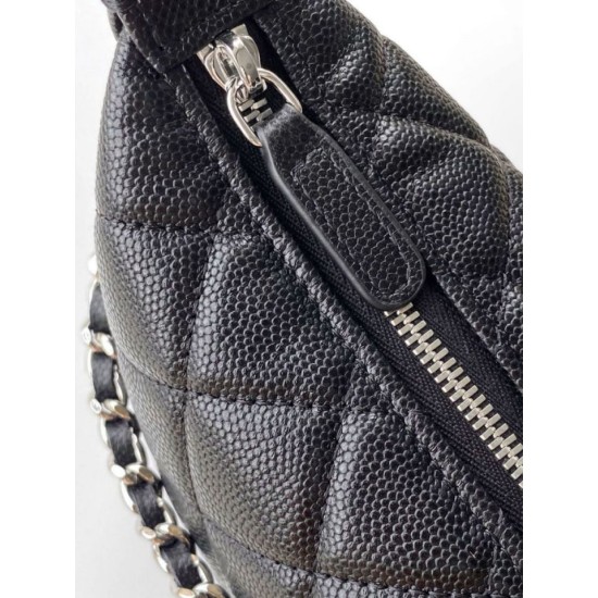 Replica Borse Imitazioni Chanel Hobo trapuntata con catena AP4850 Nero Imitazioni Replica Borse Imitazioni Chanel Hobo trapuntata con catena AP4850 Nero
