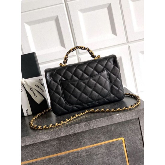 Replica Borsa Chanel Piccola con patta e manico superiore AS5702 Nero Imitazioni Replica Borsa Chanel Piccola con patta e manico superiore AS5702 Nero