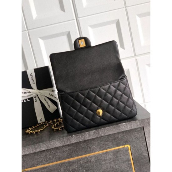 Replica Borsa Chanel Piccola con patta e manico superiore AS5702 Nero Imitazioni Replica Borsa Chanel Piccola con patta e manico superiore AS5702 Nero