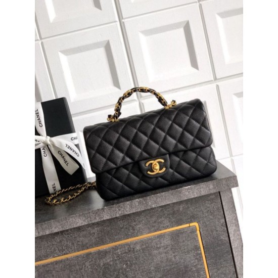 Replica Borsa Chanel Piccola con patta e manico superiore AS5702 Nero Imitazioni Replica Borsa Chanel Piccola con patta e manico superiore AS5702 Nero