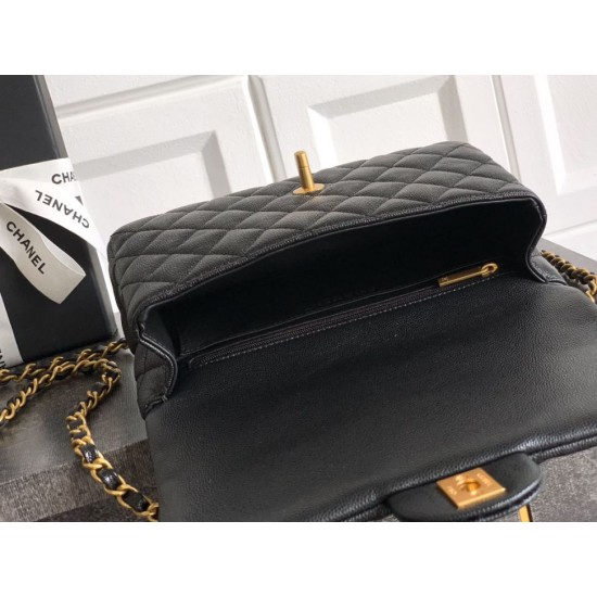 Replica Borsa Chanel Piccola con patta e manico superiore AS5702 Nero Imitazioni Replica Borsa Chanel Piccola con patta e manico superiore AS5702 Nero
