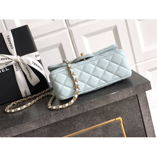 Replica Borse Chanel piccola con patta e manico superiore AS5702 Azzurro Imitazioni Replica Borse Chanel piccola con patta e manico superiore AS5702 Azzurro