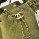 Replica Chanel AS5293, borsa a secchiello con coulisse piccola Hobo Vintage Verde pelle di daino