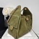 Replica Chanel AS5293, borsa a secchiello con coulisse piccola Hobo Vintage Verde pelle di daino