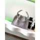 Replica Chanel AS5293 Borsa a secchiello piccola Hobo Vintage con coulisse in pelle scamosciata grigia Imitazioni Replica Chanel AS5293 Borsa a secchiello piccola Hobo Vintage con coulisse in pelle scamosciata grigia