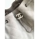 Replica Chanel AS5293 Borsa a secchiello piccola Hobo Vintage con coulisse in pelle scamosciata grigia Imitazioni Replica Chanel AS5293 Borsa a secchiello piccola Hobo Vintage con coulisse in pelle scamosciata grigia