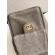 Replica Chanel AS5293 Borse Alta Qualità a secchiello piccola Hobo Vintage con coulisse in pelle scamosciata viola chiaro Imitazioni Replica Chanel AS5293 Borse Alta Qualità a secchiello piccola Hobo Vintage con coulisse in pelle scamosciata viola chiaro