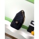Replica Chanel AS5293 Borsa 1:1 a secchiello piccola Hobo Vintage con coulisse in denim nero Imitazioni Replica Chanel AS5293 Borsa 1:1 a secchiello piccola Hobo Vintage con coulisse in denim nero