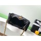 Replica Chanel AS5293 Borsa 1:1 a secchiello piccola Hobo Vintage con coulisse in denim nero Imitazioni Replica Chanel AS5293 Borsa 1:1 a secchiello piccola Hobo Vintage con coulisse in denim nero