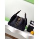 Replica Chanel AS5293 Borsa 1:1 a secchiello piccola Hobo Vintage con coulisse in denim nero Imitazioni Replica Chanel AS5293 Borsa 1:1 a secchiello piccola Hobo Vintage con coulisse in denim nero