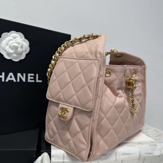 Replica Chanel AS5293 Borse Imitazioni a secchiello piccola Hobo Vintage con coulisse in pelle di vitello granata rosa Imitazioni Replica Chanel AS5293 Borse Imitazioni a secchiello piccola Hobo Vintage con coulisse in pelle di vitello granata rosa