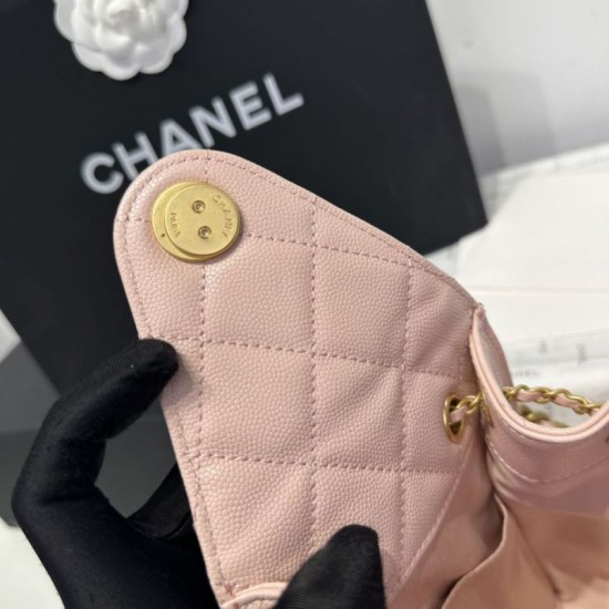 Replica Chanel AS5293 Borse Imitazioni a secchiello piccola Hobo Vintage con coulisse in pelle di vitello granata rosa Imitazioni Replica Chanel AS5293 Borse Imitazioni a secchiello piccola Hobo Vintage con coulisse in pelle di vitello granata rosa