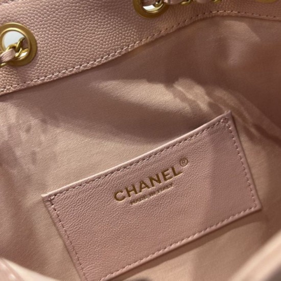 Replica Chanel AS5293 Borse Imitazioni a secchiello piccola Hobo Vintage con coulisse in pelle di vitello granata rosa Imitazioni Replica Chanel AS5293 Borse Imitazioni a secchiello piccola Hobo Vintage con coulisse in pelle di vitello granata rosa
