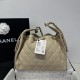 Replica Chanel AS5293 Borsa a secchiello piccola Hobo Vintage con coulisse in pelle di vitello granata albicocca Imitazioni Replica Chanel AS5293 Borsa a secchiello piccola Hobo Vintage con coulisse in pelle di vitello granata albicocca