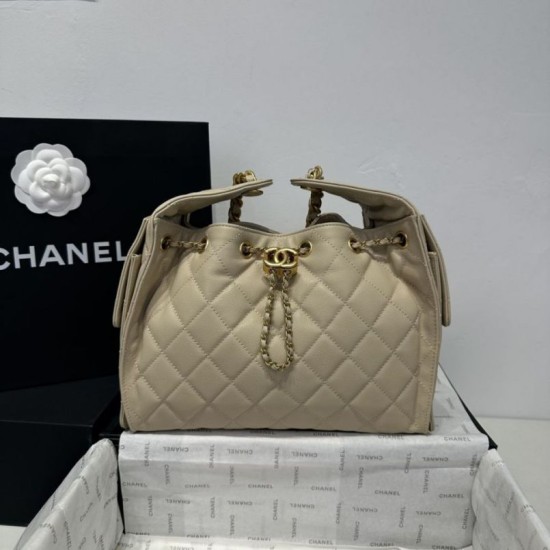 Replica Chanel AS5293 Borsa a secchiello piccola Hobo Vintage con coulisse in pelle di vitello granata albicocca Imitazioni Replica Chanel AS5293 Borsa a secchiello piccola Hobo Vintage con coulisse in pelle di vitello granata albicocca