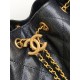 Replica Chanel AS5293 Borse  a secchiello piccola Hobo Vintage con coulisse in pelle di vitello granata nera