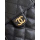 Replica Chanel AS5293 Borse  a secchiello piccola Hobo Vintage con coulisse in pelle di vitello granata nera
