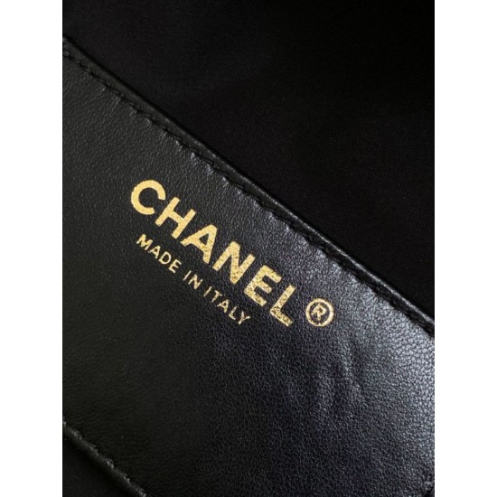 Replica Chanel AS5293 Borse  a secchiello piccola Hobo Vintage con coulisse in pelle di vitello granata nera