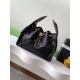 Replica Chanel AS5293 Borse  a secchiello piccola Hobo Vintage con coulisse in pelle di vitello granata nera