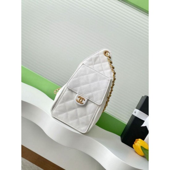 Replica Chanel AS5293 Borse Firmate a secchiello piccola Hobo Vintage con coulisse in pelle di vitello granata Bianco Imitazioni Replica Chanel AS5293 Borse Firmate a secchiello piccola Hobo Vintage con coulisse in pelle di vitello granata Bianco