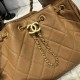 Replica Chanel 25c AS5293 Borsa a secchiello Hobo Vintage piccola con coulisse in pelle di vitello granata Marrone Imitazioni Replica Chanel 25c AS5293 Borsa a secchiello Hobo Vintage piccola con coulisse in pelle di vitello granata Marrone