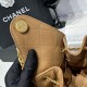 Replica Chanel 25c AS5293 Borsa a secchiello Hobo Vintage piccola con coulisse in pelle di vitello granata Marrone Imitazioni Replica Chanel 25c AS5293 Borsa a secchiello Hobo Vintage piccola con coulisse in pelle di vitello granata Marrone