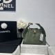Replica Chanel 25c AS5293 Borsa a secchiello Hobo Vintage piccola con coulisse in pelle di vitello granata Verde