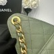 Replica Chanel 25c AS5293 Borsa a secchiello Hobo Vintage piccola con coulisse in pelle di vitello granata Verde