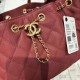 Replica Chanel 25c AS5293 Borsa a secchiello Hobo Vintage piccola con coulisse in pelle di vitello granata Rosso Imitazioni Replica Chanel 25c AS5293 Borsa a secchiello Hobo Vintage piccola con coulisse in pelle di vitello granata Rosso