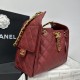 Replica Chanel 25c AS5293 Borsa a secchiello Hobo Vintage piccola con coulisse in pelle di vitello granata Rosso Imitazioni Replica Chanel 25c AS5293 Borsa a secchiello Hobo Vintage piccola con coulisse in pelle di vitello granata Rosso