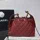 Replica Chanel 25c AS5293 Borsa a secchiello Hobo Vintage piccola con coulisse in pelle di vitello granata Rosso Imitazioni Replica Chanel 25c AS5293 Borsa a secchiello Hobo Vintage piccola con coulisse in pelle di vitello granata Rosso