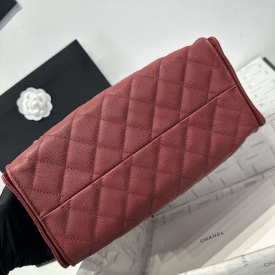 Replica Chanel 25c AS5293 Borsa a secchiello Hobo Vintage piccola con coulisse in pelle di vitello granata Rosso Imitazioni Replica Chanel 25c AS5293 Borsa a secchiello Hobo Vintage piccola con coulisse in pelle di vitello granata Rosso