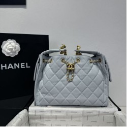Replica Chanel 25c AS5293 Borsa a secchiello Hobo Vintage piccola con coulisse in pelle di vitello granata Blu Imitazioni Replica Chanel 25c AS5293 Borsa a secchiello Hobo Vintage piccola con coulisse in pelle di vitello granata Blu