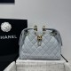 Replica Chanel 25c AS5293 Borsa a secchiello Hobo Vintage piccola con coulisse in pelle di vitello granata Blu