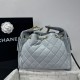 Replica Chanel 25c AS5293 Borsa a secchiello Hobo Vintage piccola con coulisse in pelle di vitello granata Blu