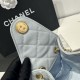Replica Chanel 25c AS5293 Borsa a secchiello Hobo Vintage piccola con coulisse in pelle di vitello granata Blu