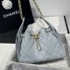 Replica Chanel 25c AS5293 Borsa a secchiello Hobo Vintage piccola con coulisse in pelle di vitello granata Blu