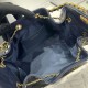 Replica Chanel 25c AS5293 Borsa a secchiello Hobo Vintage piccola con coulisse in pelle di vitello granata Blu scuro