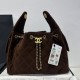 Replica Chanel 25c AS5293 Borse Firmate a secchiello Hobo Vintage piccola con coulisse Denim Caffè Imitazioni Replica Chanel 25c AS5293 Borse Firmate a secchiello Hobo Vintage piccola con coulisse Denim Caffè