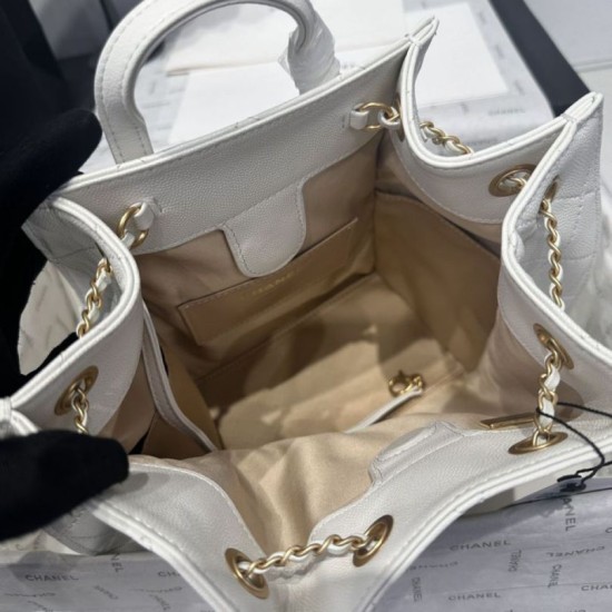Replica Zaino Chanel 25B Medio in Vitello Granato Bianco AS5600 Imitazioni Replica Zaino Chanel 25B Medio in Vitello Granato Bianco AS5600
