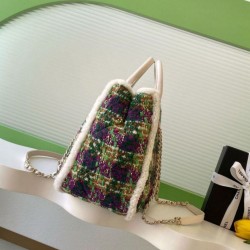 Replica Borse Shopping Chanel 25N AS5689 in Tweed Agnello Coco Neige Verde Imitazioni Replica Borse Shopping Chanel 25N AS5689 in Tweed Agnello Coco Neige Verde