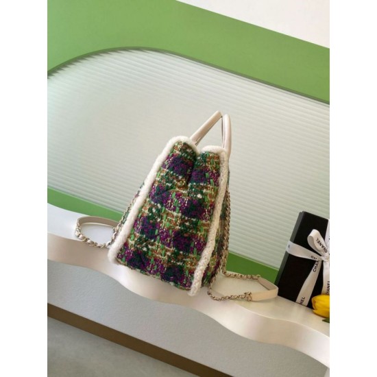 Replica Borse Shopping Chanel 25N AS5689 in Tweed Agnello Coco Neige Verde Imitazioni Replica Borse Shopping Chanel 25N AS5689 in Tweed Agnello Coco Neige Verde