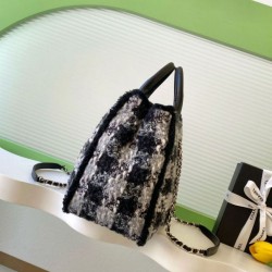 Replica borse griffate Shopping Chanel 25N AS5689 in Tweed Agnello Coco Neige Nero Imitazioni Replica borse griffate Shopping Chanel 25N AS5689 in Tweed Agnello Coco Neige Nero