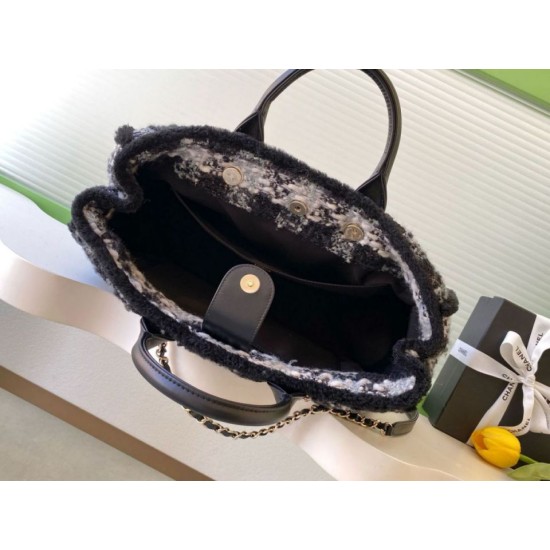 Replica borse griffate Shopping Chanel 25N AS5689 in Tweed Agnello Coco Neige Nero Imitazioni Replica borse griffate Shopping Chanel 25N AS5689 in Tweed Agnello Coco Neige Nero