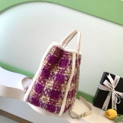 Replica Borse Alta Qualità Shopping Chanel 25N AS5689 in Tweed Agnello Coco Neige Viola Imitazioni Replica Borse Alta Qualità Shopping Chanel 25N AS5689 in Tweed Agnello Coco Neige Viola