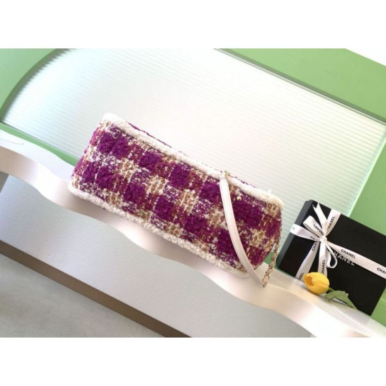 Replica Borse Alta Qualità Shopping Chanel 25N AS5689 in Tweed Agnello Coco Neige Viola Imitazioni Replica Borse Alta Qualità Shopping Chanel 25N AS5689 in Tweed Agnello Coco Neige Viola