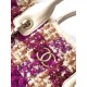 Replica Borse Alta Qualità Shopping Chanel 25N AS5689 in Tweed Agnello Coco Neige Viola Imitazioni Replica Borse Alta Qualità Shopping Chanel 25N AS5689 in Tweed Agnello Coco Neige Viola