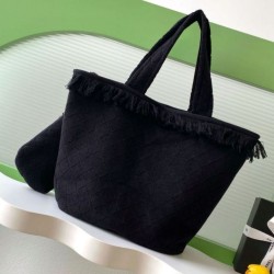 Replica Borsa Tote Chanel Coco Beach con Borsa Piccola Agnello Nero Imitazioni Replica Borsa Tote Chanel Coco Beach con Borsa Piccola Agnello Nero
