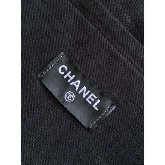 Replica Borsa Tote Chanel Coco Beach con Borsa Piccola Agnello Nero Imitazioni Replica Borsa Tote Chanel Coco Beach con Borsa Piccola Agnello Nero