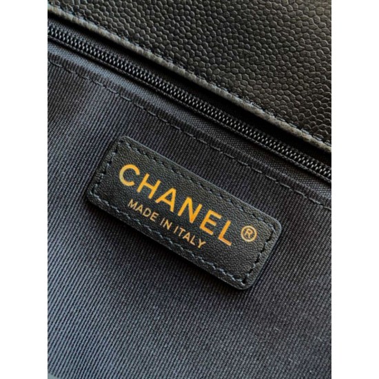 Replica Borsa Tote Chanel 25k Classica con Patta Caviar Pelle di Vitello Nera Hardware Oro Imitazioni Replica Borsa Tote Chanel 25k Classica con Patta Caviar Pelle di Vitello Nera Hardware Oro